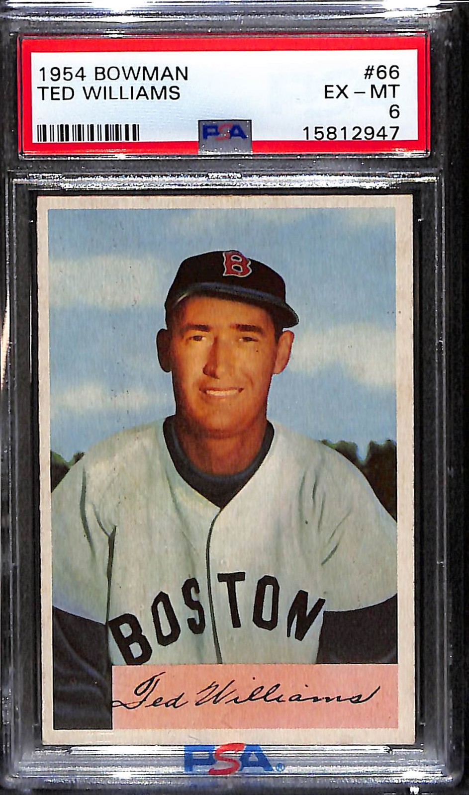 1954 Bowman #66a Ted Williams - Set Break! PSA 6