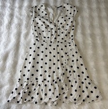 NWT J. Crew Faux Wrap Polka Dot Ruffle Dress Womens Size 2 N121