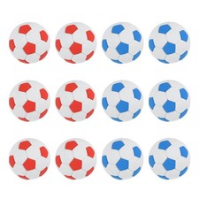 3D Sports Balls Erasers, 12 Pcs Small Fun Football Pencil Erasers, Blue/Red