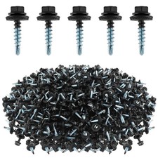 500pcs 10 x 1 Self Tapping Metal Roofing Screws Hex Head w Rubber Washer