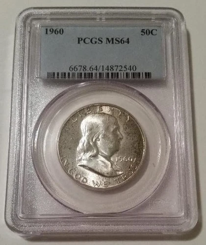 1960 Franklin Half Dollar MS64 PCGS Toning