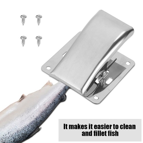 Stainless Steel Fish Fillet Clamp Tail Clip With Mounting Screws For Clean BT