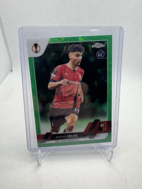 2022-23 Topps Chrome Sapphire UCC  Matthis Abline Green /75 RC Stade Rennais