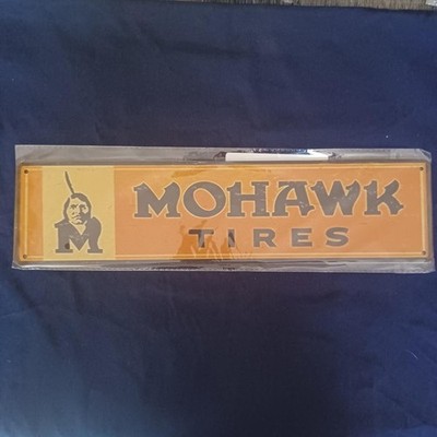 4'' X 15-3/4'' Metal Sign Wall Art Man Cave Garage Bar Gas Oil Auto Mohawk Tires
