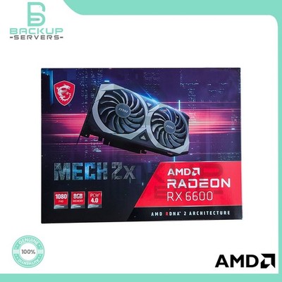 MSI AMD Radeon RX 6600 MECH 2X 8GB GDDR6 PCI-e 4.0 x8 Graphics Card