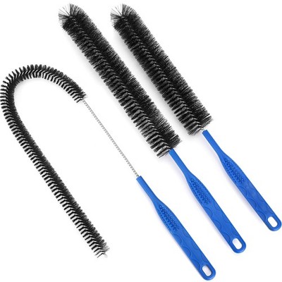 3PCS Drain Brush Set with Refrigerator Coil Cleaning Brush, MultiUse Drain Cl...