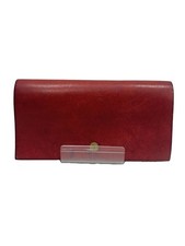 Other Brands: Marume Long Wallet, Leather, Red, Women's, Scratches and Dirt