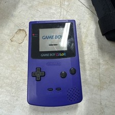 Nintendo Gameboy Color GBC Purple CGB-001 Handheld System Console Tested