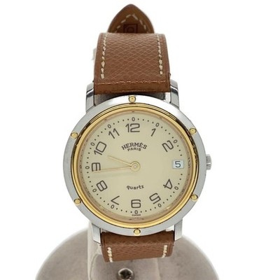 HERMES Clipper Gehäusegröße 4 × 3,5 cm gebraucht Uhr #414614