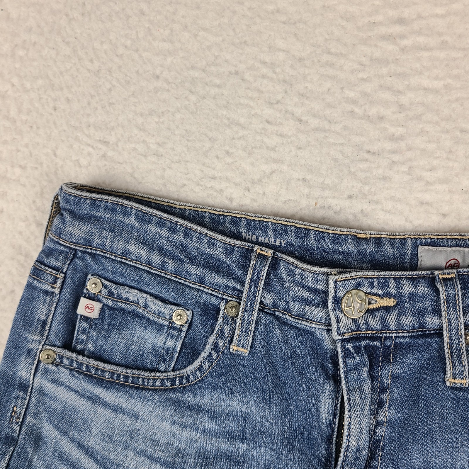 AG Adriano Goldschmied Jeans Shorts Womens 26 The Hailey Ex Boyfriend Roll Up 4" thumbnail 2