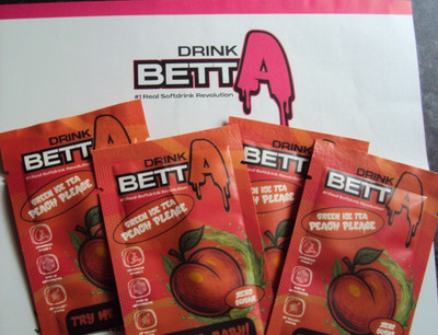 Drink Betta Green Ice Tea Peach Zero Sugar 4 x 7 g travel to go size NEUHEIT
