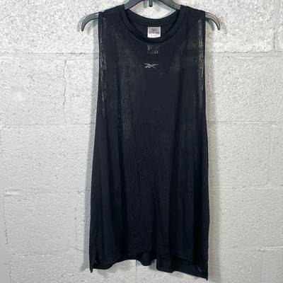 Reebok Plus Size Burnout Tank Top - Black 2X