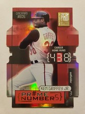 292/408 DIE CUT 2001 Donruss Elite Prime Numbers Ken Griffey Jr #PN-2B