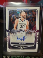 Jay Huff 2024-25 Donruss Optic Signature Series Auto Grizzlies Jersey