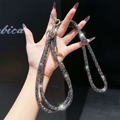 3-in-1 Rhinestone Mobile Phone Lanyard Hanging Cord Strap Phone Accessories - Photo 17 sur 17