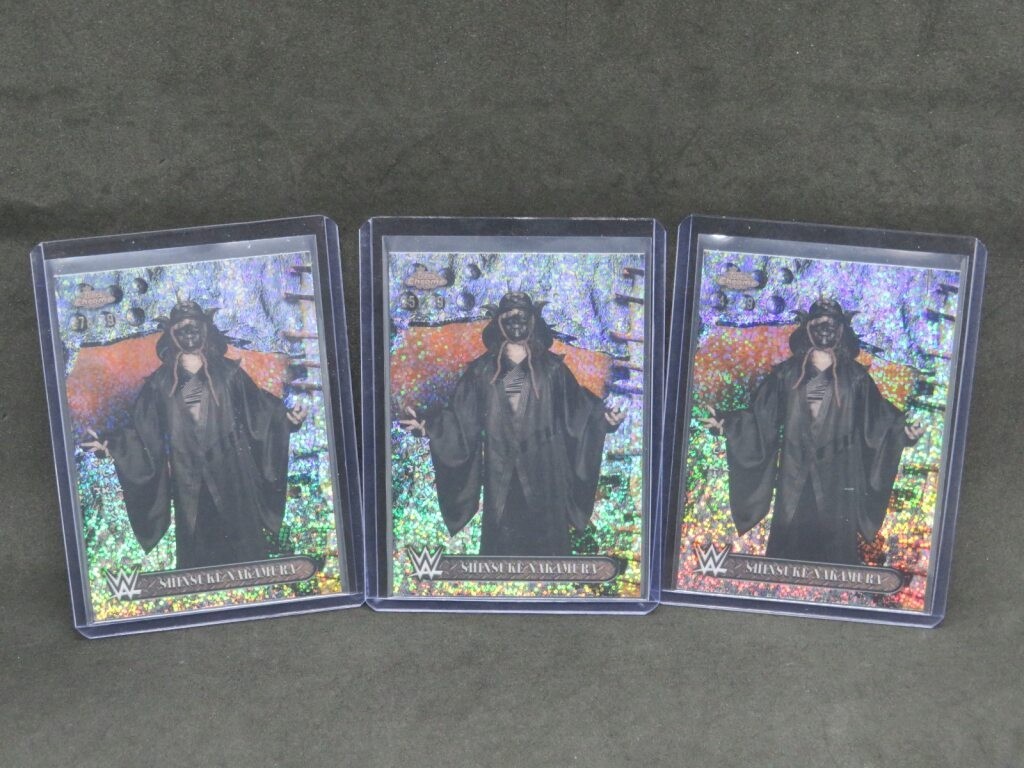 3 2025 TOPPS CHROME WWE X CACTUS JACK SHINSUKE NAKAMURA SPECKLE /299 LOT HM3