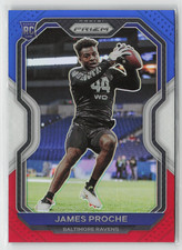 2020 Panini Prizm #382 James Proche Red White Blue Prizm RC