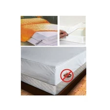 Full Size Mattress Cover Zipper Waterproof Plastic Bed Bug Dust Mites Allergens