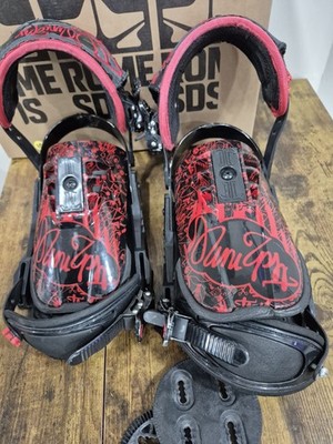 Technine T9 SNOWBOARD Bindings Large Rare Red Black 2008 Y2k Fast