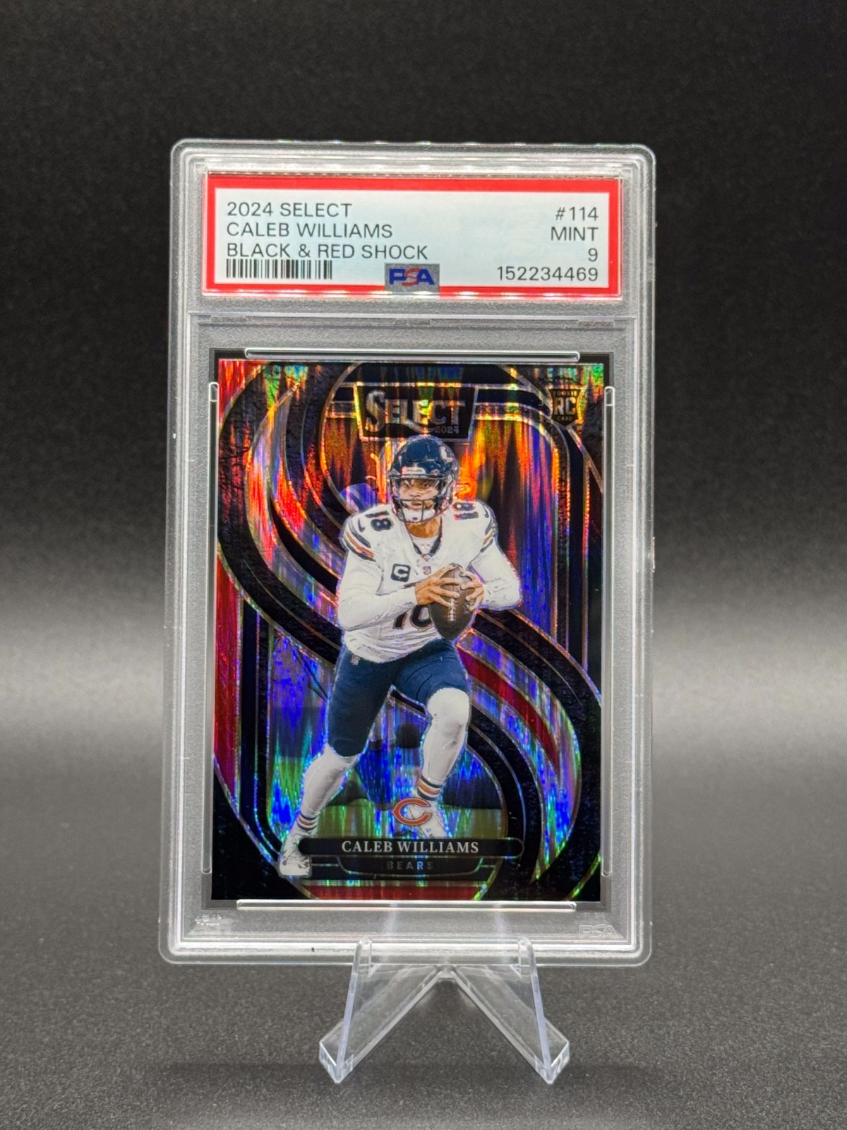 2024 Select - Caleb Williams Black & Red Shock PSA 9 (RC) #114