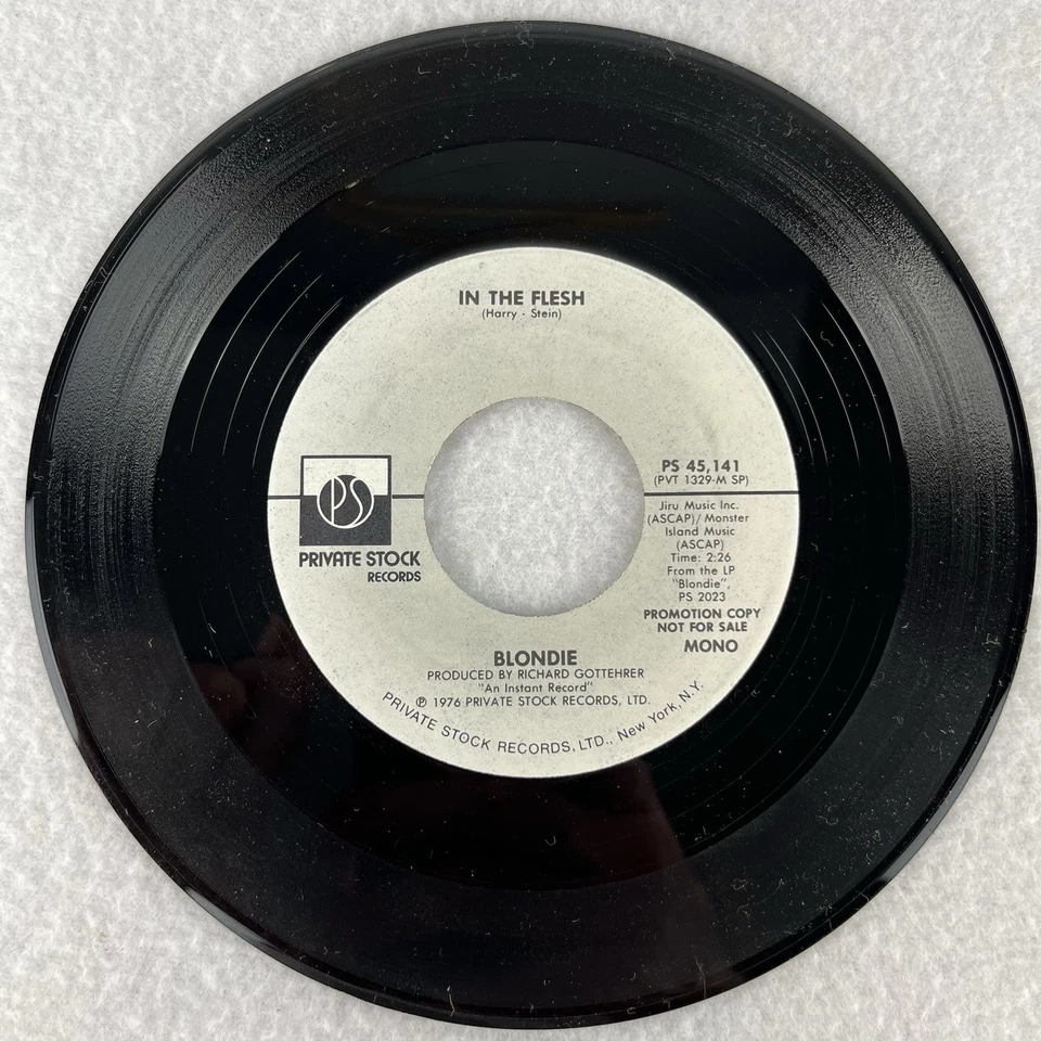 RARE Blondie 1976 PROMO 7" 45 In The Flesh Mono / Stereo PRIVATE STOCK PS 45,141 - Image 3 of 4