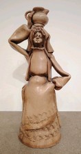 Scultura in terracotta di  FALVO ROGLIANO donna con vaso brocca - ceramica 