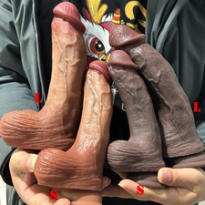 Liquid Silicone Realistic Huge Dildo-Cock Suction-Cup Women Sex Toy Thick-Dong