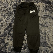 Youth Sweat Pants Black, Size 9Y With Bro