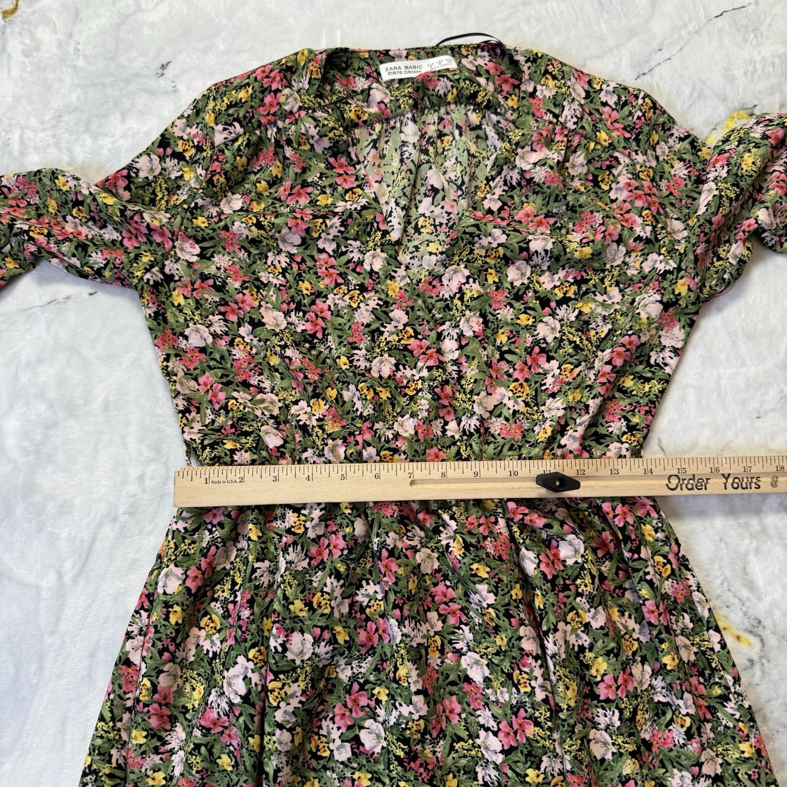 Zara Basic Dress Womens Size Medium Multicolor Fl… - image 4