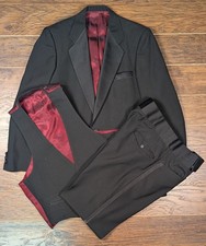 Three Piece Tuxedo Vintage 70's Fully Custom Peppe Ramundo 40R 36X30 Made In USA