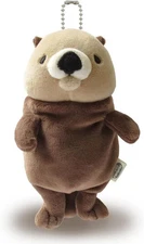 Shinada Global Mochi Sea Otter mini Plush Mascot Keychain 13cm Japan