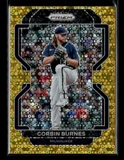 2022 Panini Prizm #208 Corbin Burnes Gold Donut Circles Prizm /10  Brewers
