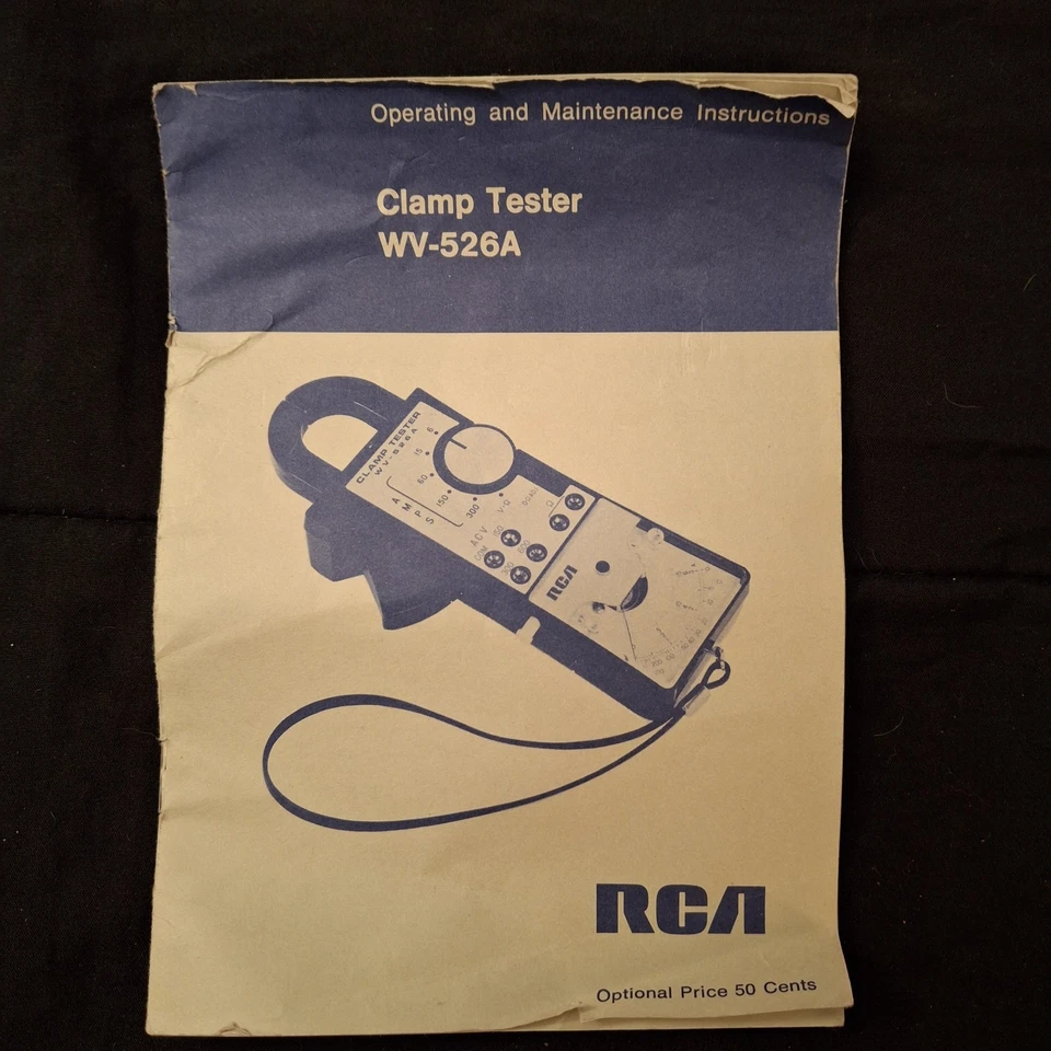 Probador de abrazadera RCA vintage WV-526A - Kit completo con estuche, manual, cables,... Foto 3 de 4