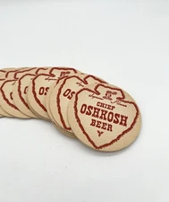 Vintage 40s Chief Oshkosh Beer Coasters Set of 14 Oshkosh Advertising USA