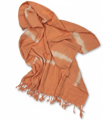 Marmara Imports Turkish Towel Organic Cotton Peach Tie Dye Fringe 68x35 Beach