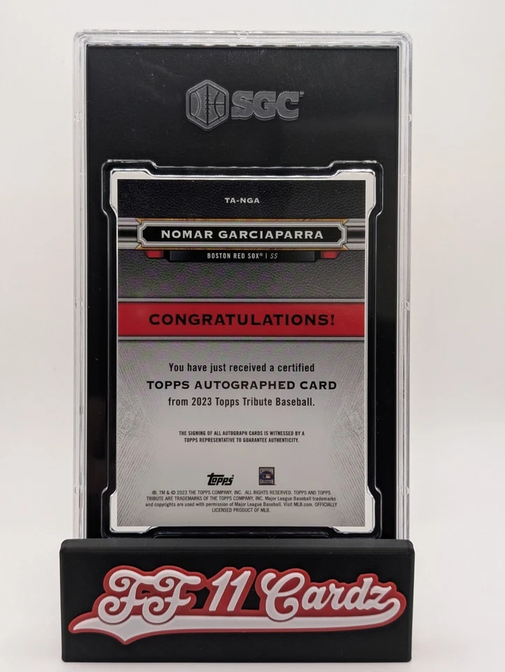 2023 Topps Tribute Baseball Nomar Garciaparra Green Auto 44/99 SGC 8.5 - Image 4 of 4