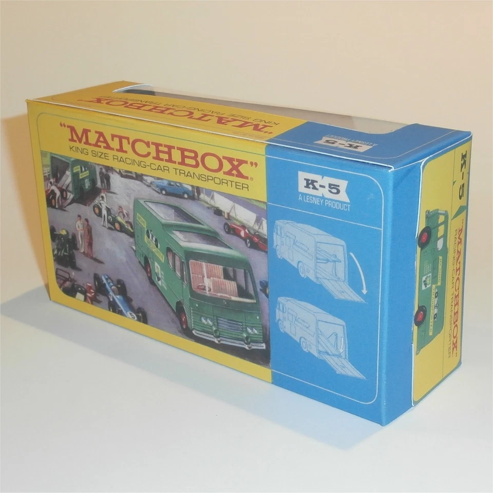 Matchbox Lesney King Size K  5 Racing Car Transporter Repro Window Box - Image 3 of 4