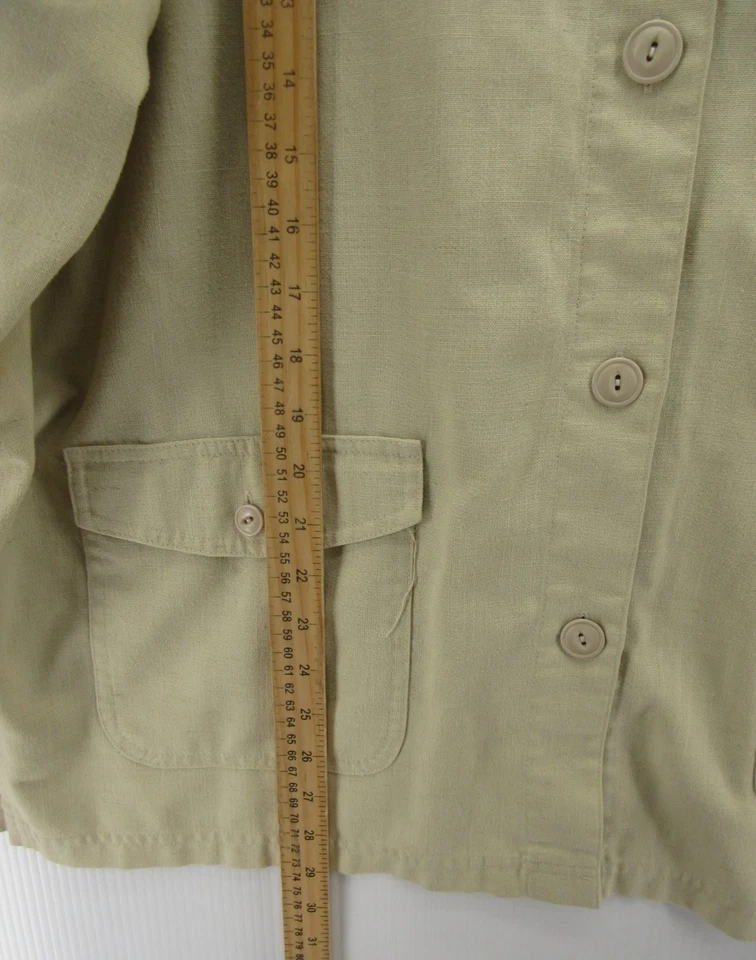 Chaqueta Smith de Viaje DE COLECCIÓN Mujer XL Beige Lino Safari Cottage Tareas Abrigo EE. UU. * Foto 4 de 4