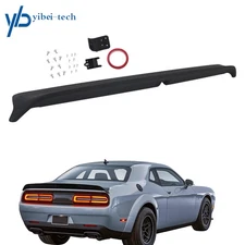 For Dodge Challenger 2015-2024 Hellcat Style Rear Trunk Spoiler Lid Black