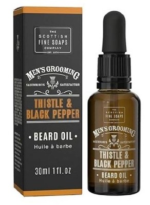Scottish Fine Soap Thistle & Black Pepper Mens Beard Oil 30ml