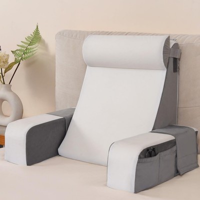 21'' Reading Back Pillows With Arms Support For Sitting In Bed Adult Sit Up Rest