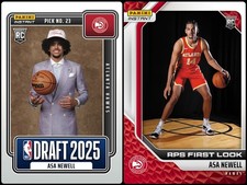 (2) 2025-26 Panini Instant NBA Asa Newell DRAFT NIGHT/RPS FIRST LOOK SP Hawks RC