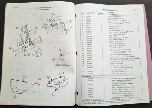 Buffalo Model 5700 Series Hydraulic Marker Dealer Parts Book Manual - Picture 3 of 3