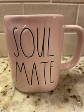 Rae Dunn Pink Coffee Mug SOUL MATE Perfect Valentines Day Gift