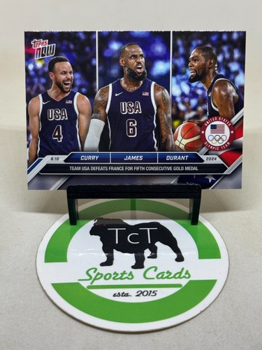 2024 Topps Now Olympics 26 Steph Curry LeBron James Kevin Durant Team USA - Picture 2 of 4