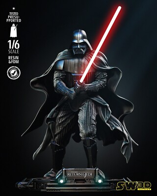 Darth Vader - Episode VI - Maßstab 1:12 - Star Wars Fan Art Figur, 3D Druck