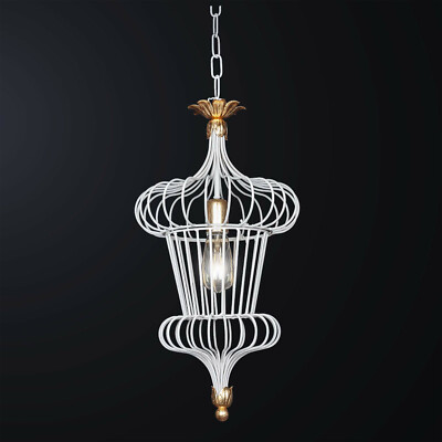 Klassischer Flur Kronleuchter Schmiedeeisen Goldblatt 1 Licht BGA 3262/S1