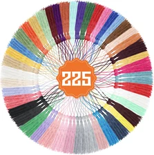 225 Pieces Bookmark Tassels, 45 Colors Bookmark Tassels Bulk Tassels for Bookmar