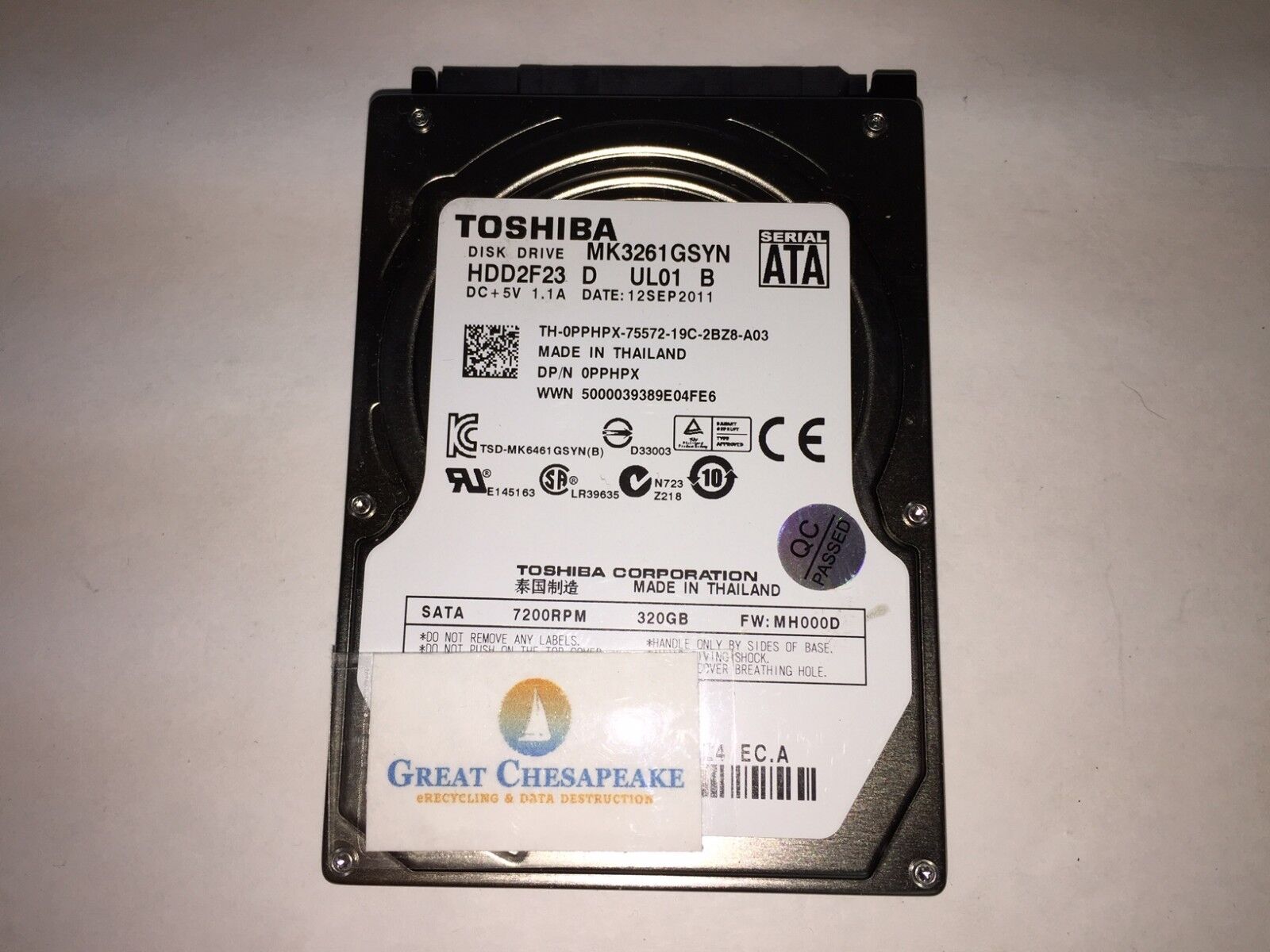 Toshiba HDD2F23 320GB Internal 7200RPM 2.5