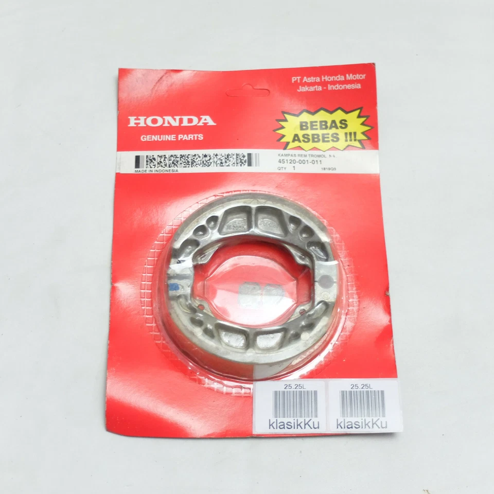 Pastilla de freno de zapata OEM Honda CB CL SL 100 S90 CL90 CB125S CG125 CG110 S110 CZ100 Z50 Foto 2 de 4